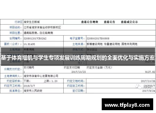 基于体育增肌与学生专项发展训练周期规划的全面优化与实施方案